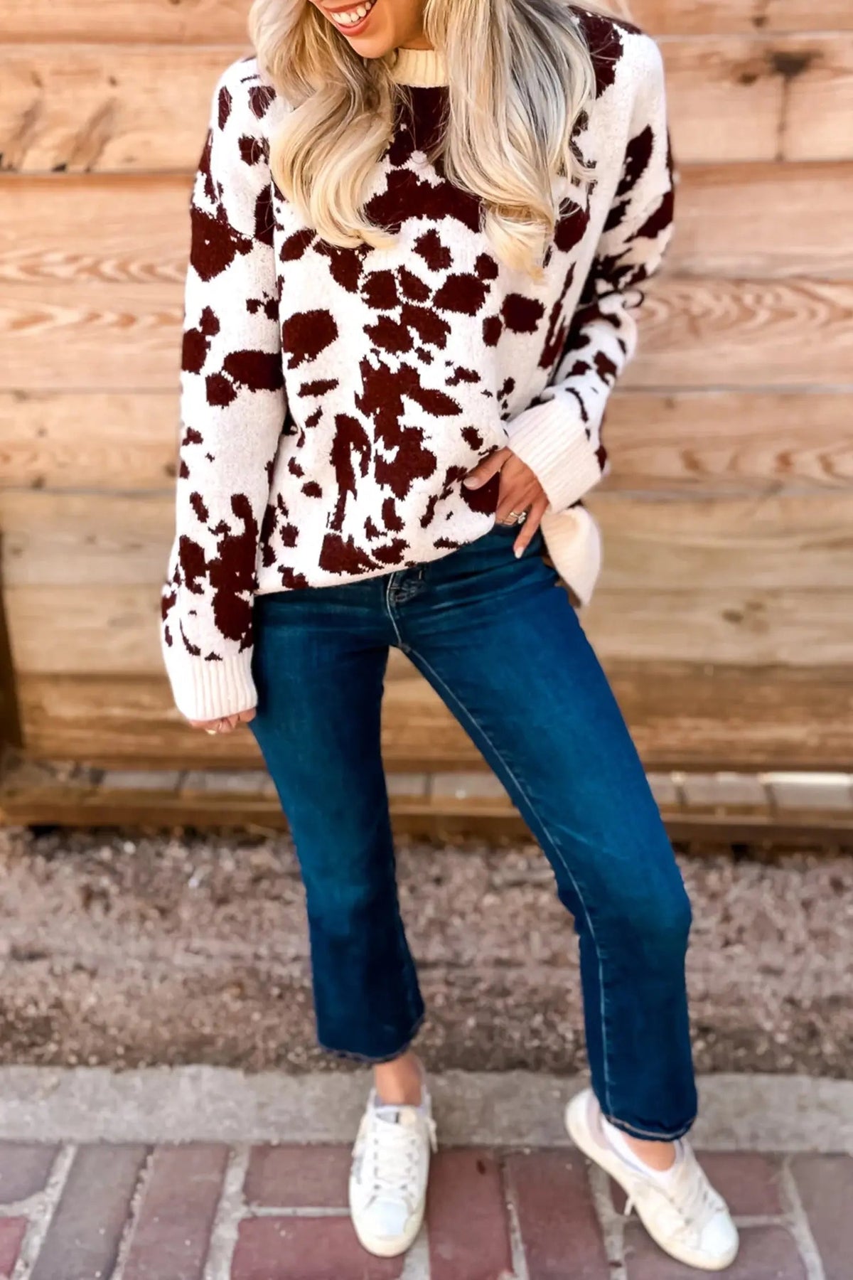 Marigold | Abstract Print Knit Jumper