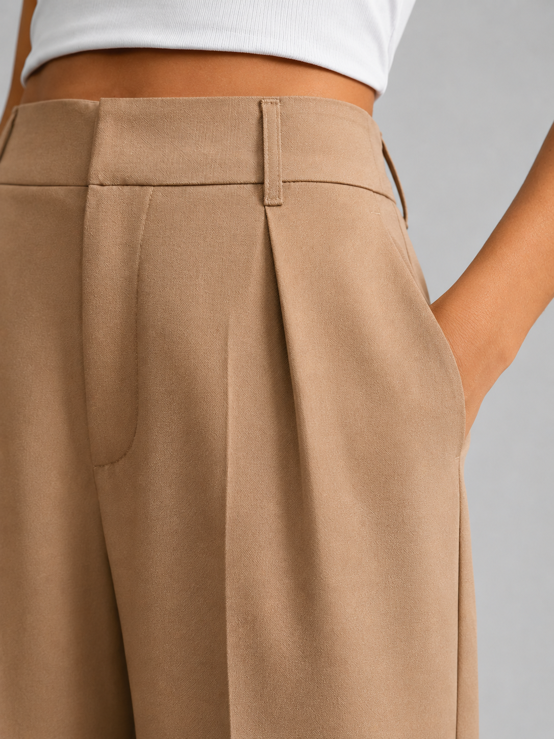 Phoebe | Pleated Wide-Leg Trousers