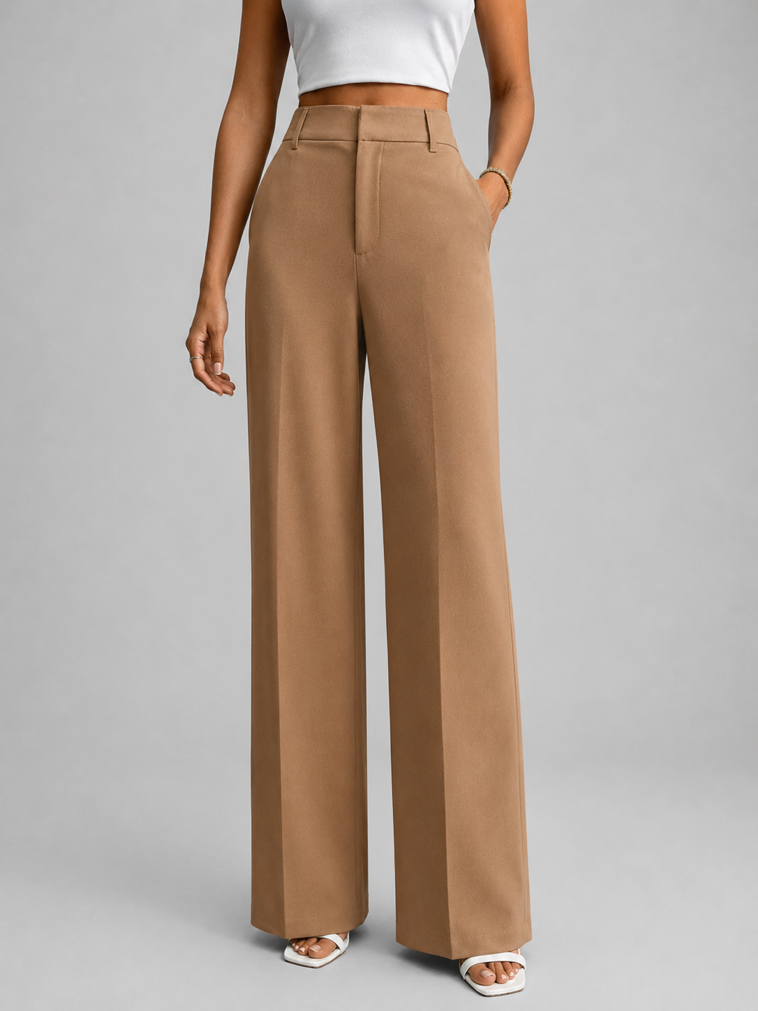 Phoebe | Pleated Wide-Leg Trousers
