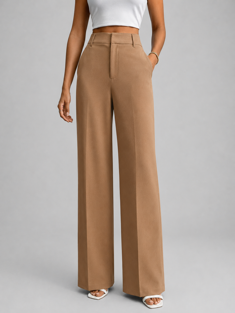 Phoebe | Pleated Wide-Leg Trousers