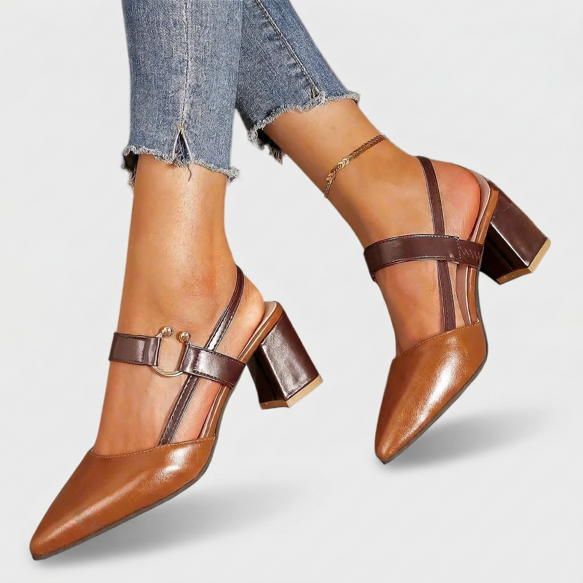 Arianna | Slingback a punta con tacco largo