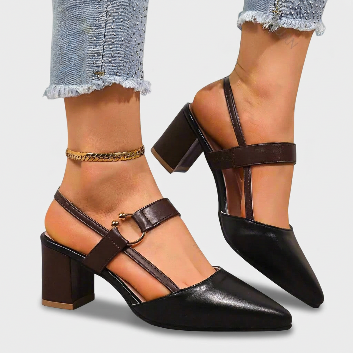 Arianna | Slingback a punta con tacco largo