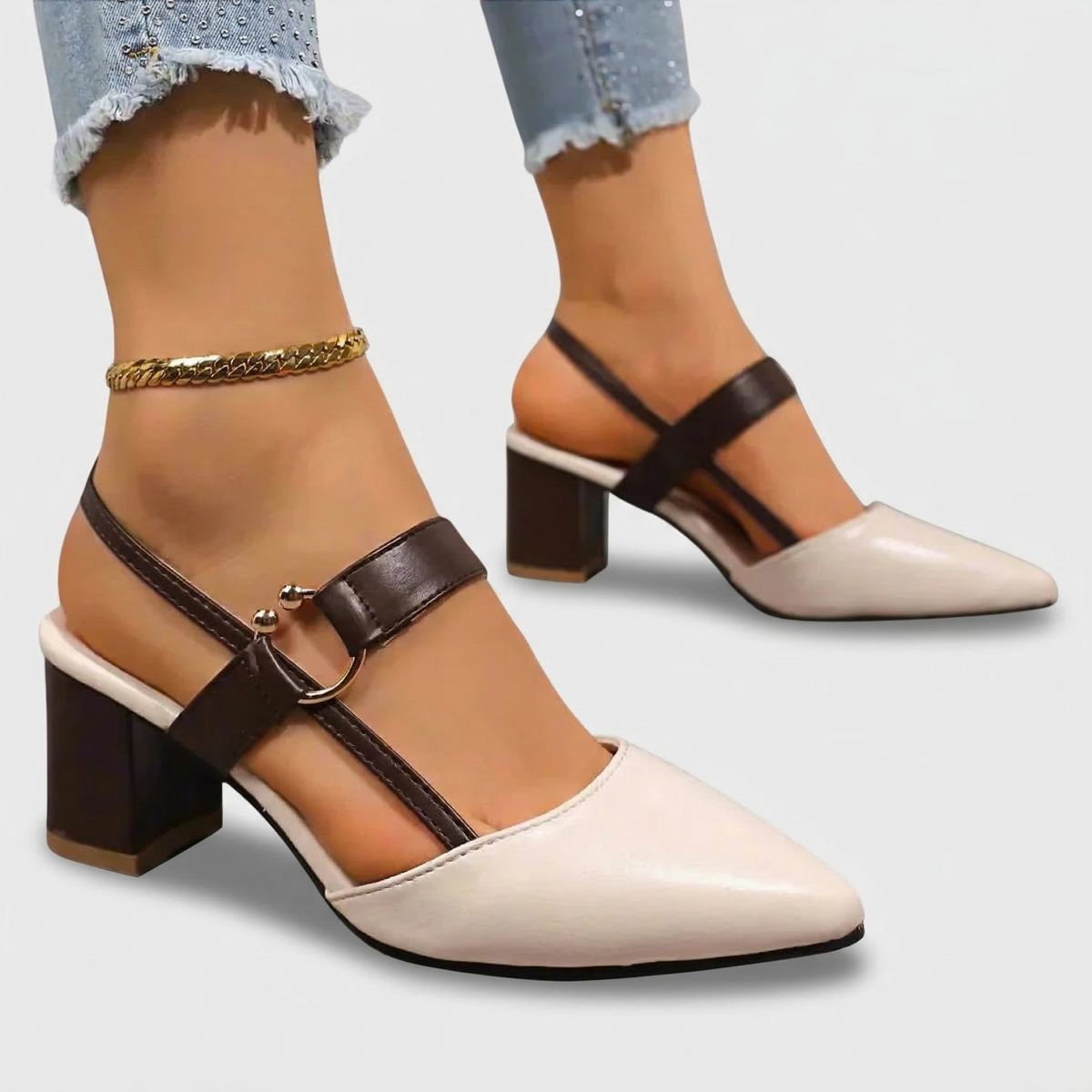 Arianna | Slingback a punta con tacco largo