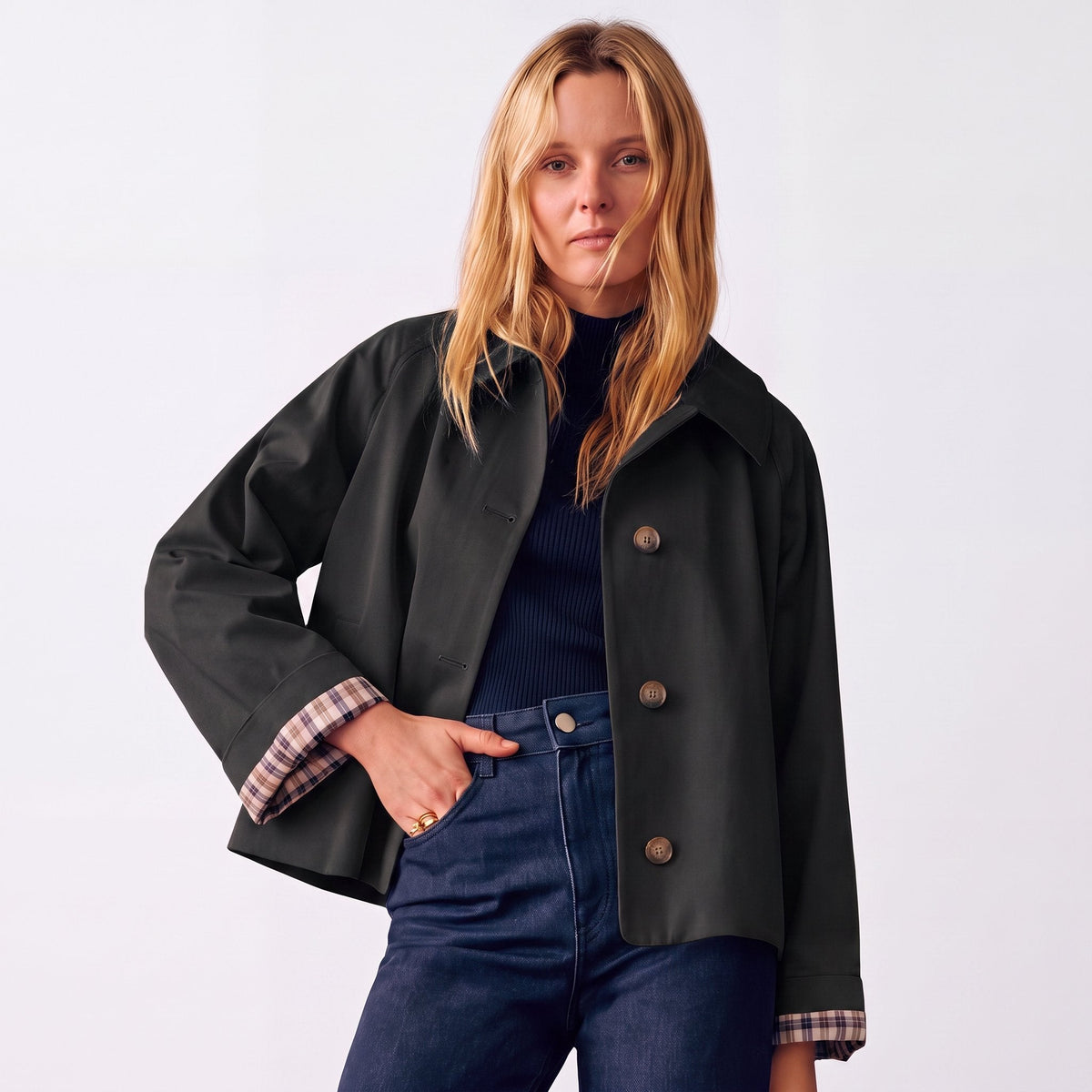 Beatrix | Cropped Button-Front Jacket