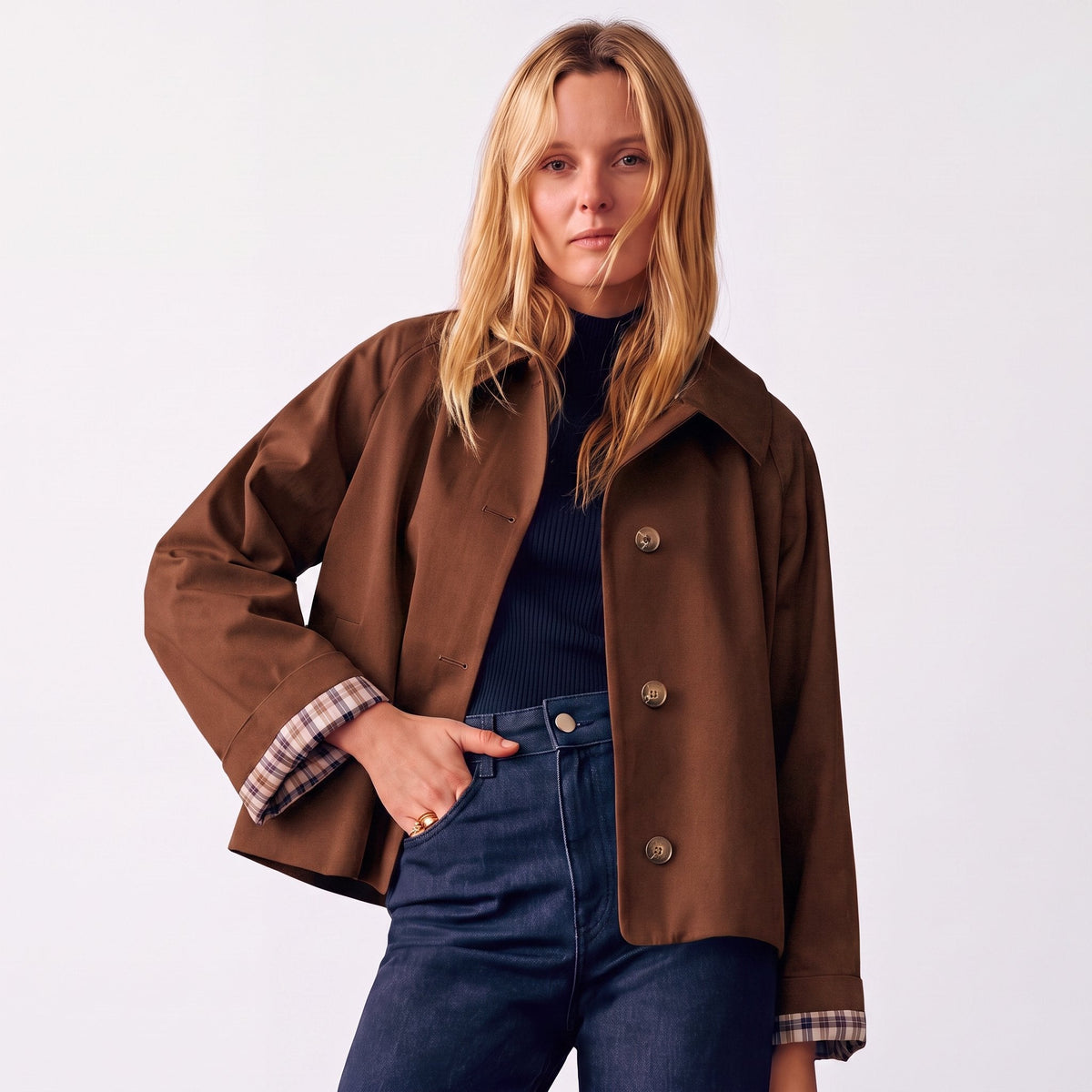 Beatrix | Cropped Button-Front Jacket