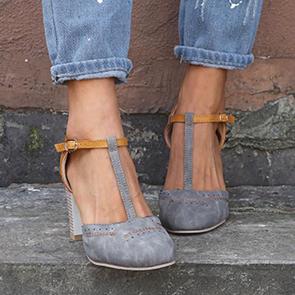 Lorette | Décolleté Mary Jane con Cinturino a T e Tacco a Blocco