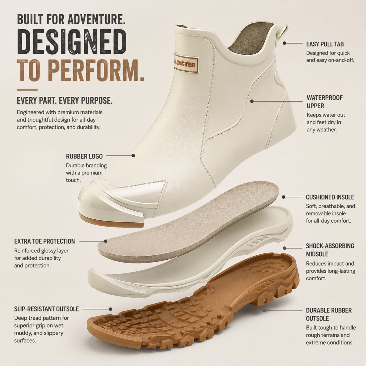 Wilhelmina | Waterproof Ankle Boots
