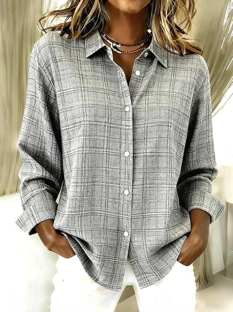 Martine | Relaxed Plaid Flannel Shirt for Women