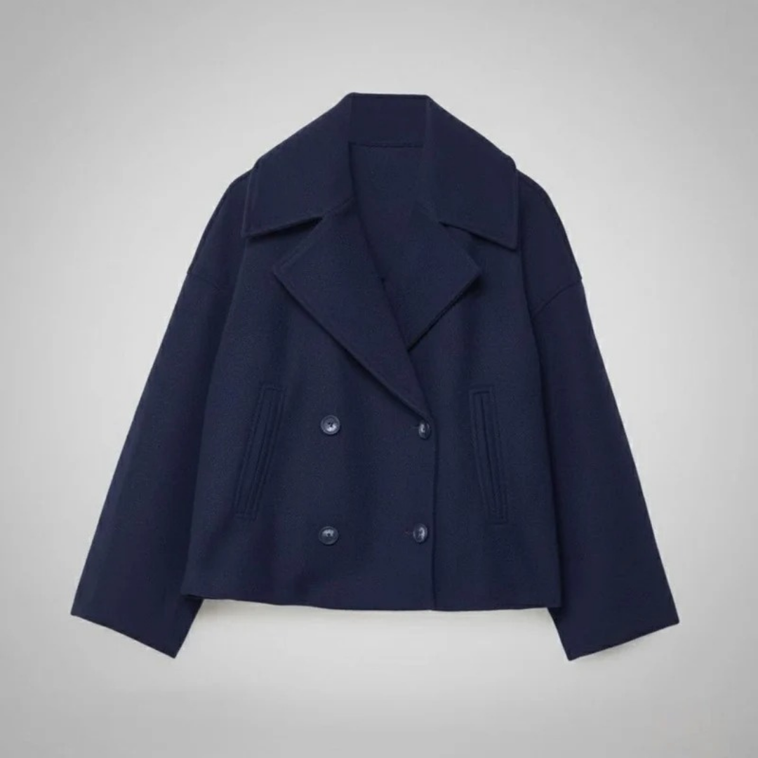 Josephine | Cropped Double-Breasted Peacoat