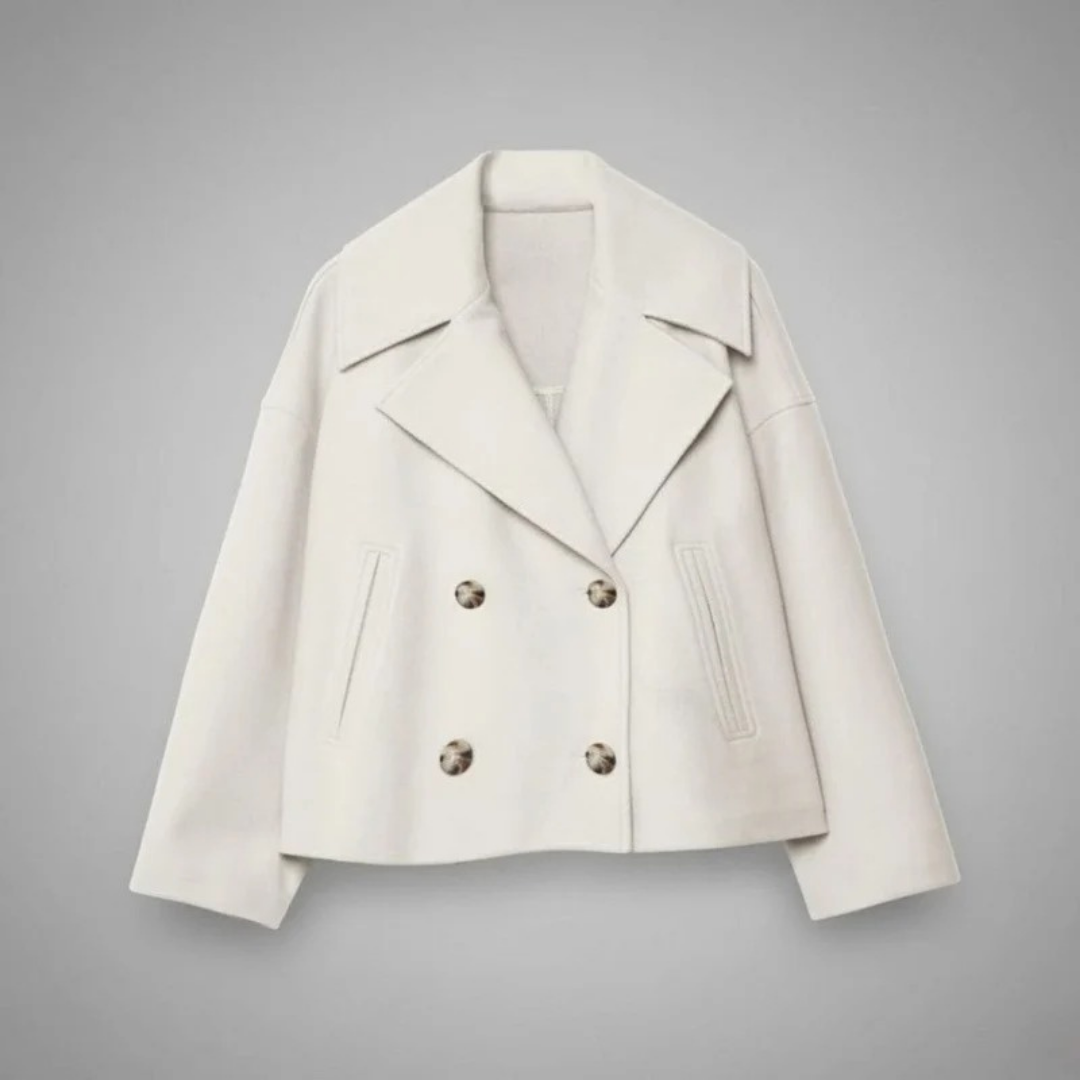 Josephine | Cropped Double-Breasted Peacoat