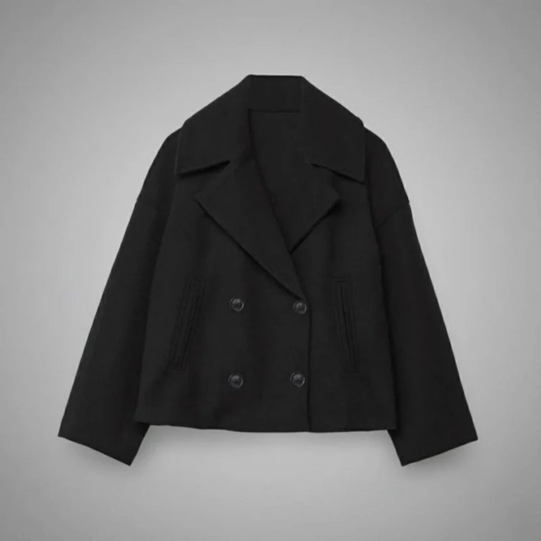 Josephine | Cropped Double-Breasted Peacoat