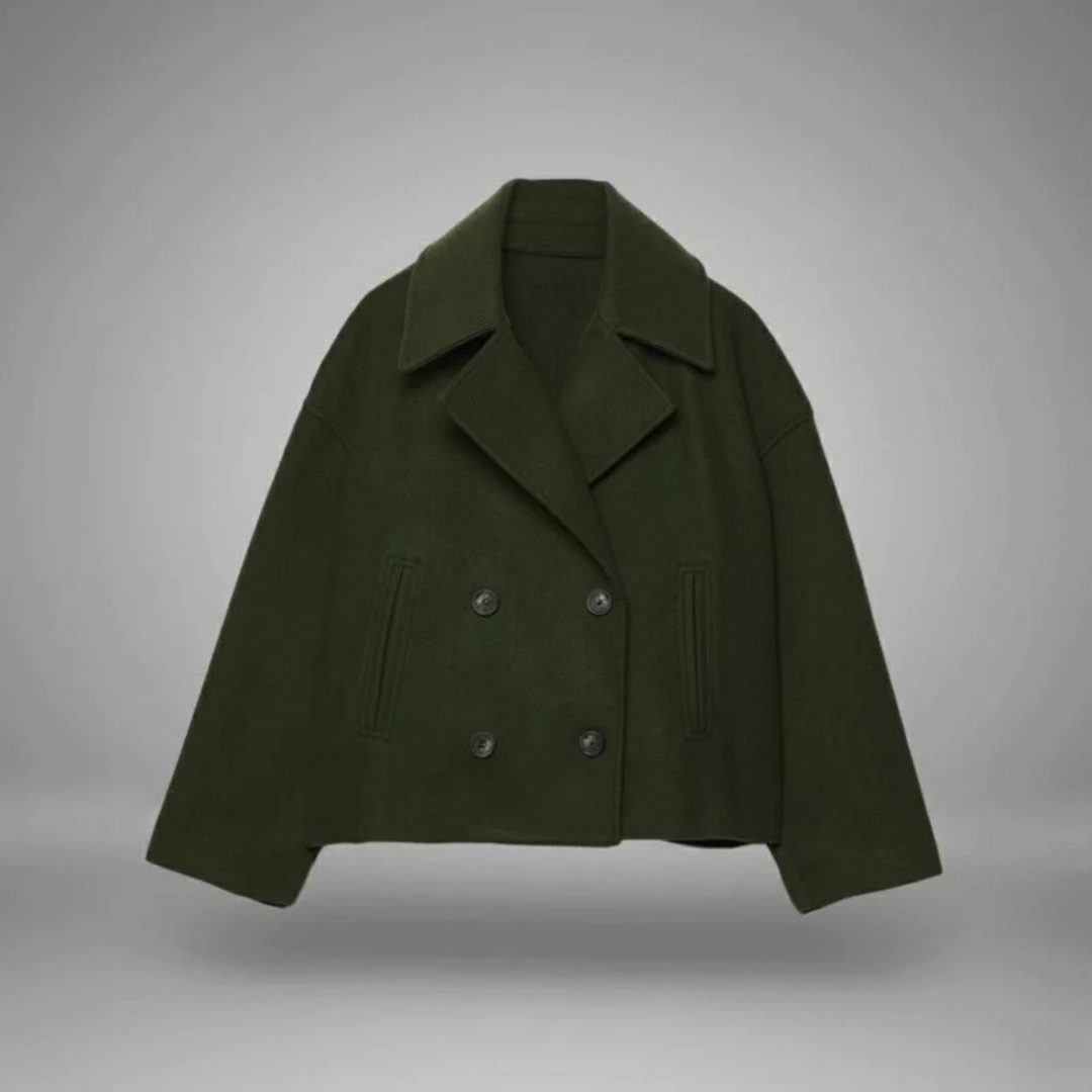 Josephine | Cropped Double-Breasted Peacoat