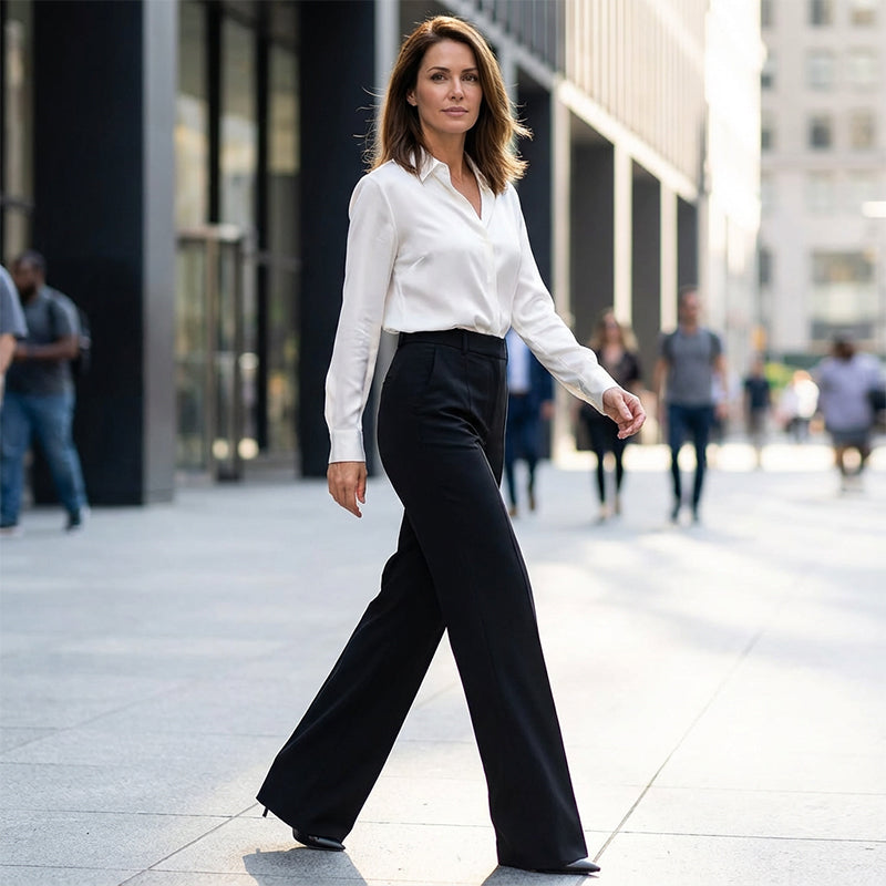 Tiziana | Pantaloni dritti a vita alta