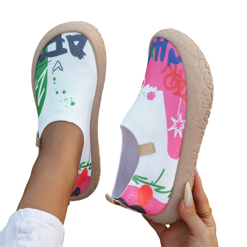 Sophia | Slip-On a Stampa Artistica con Suola Morbida