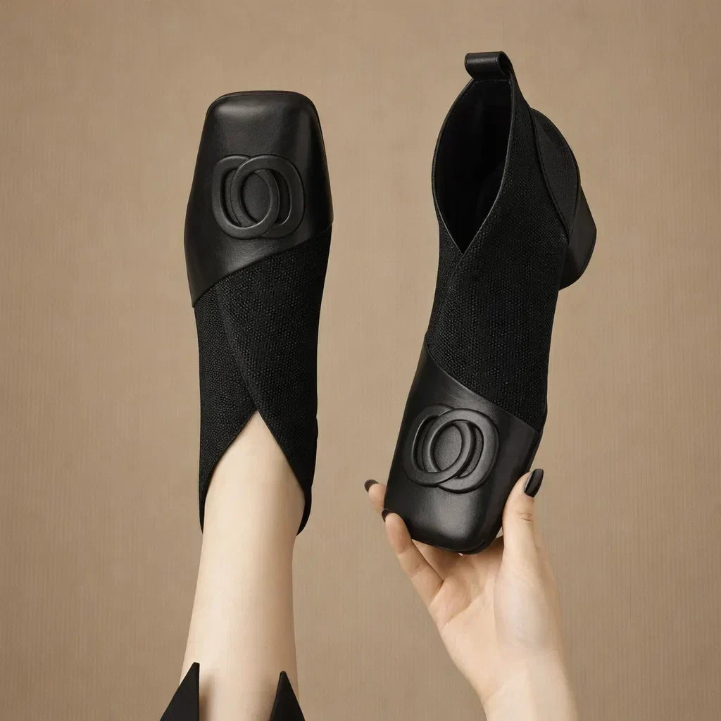 Marceline | Interlocking Buckle Ankle Boots