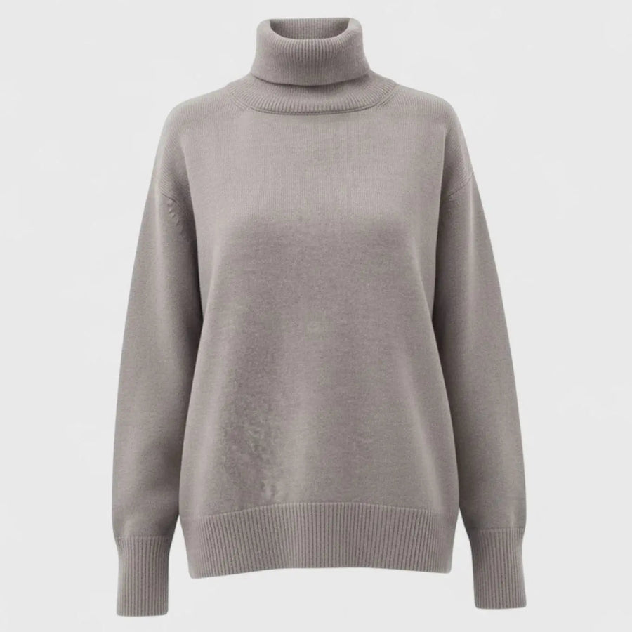 Ivy | Women's Oversized Chunky Turtleneck Knit Sweater